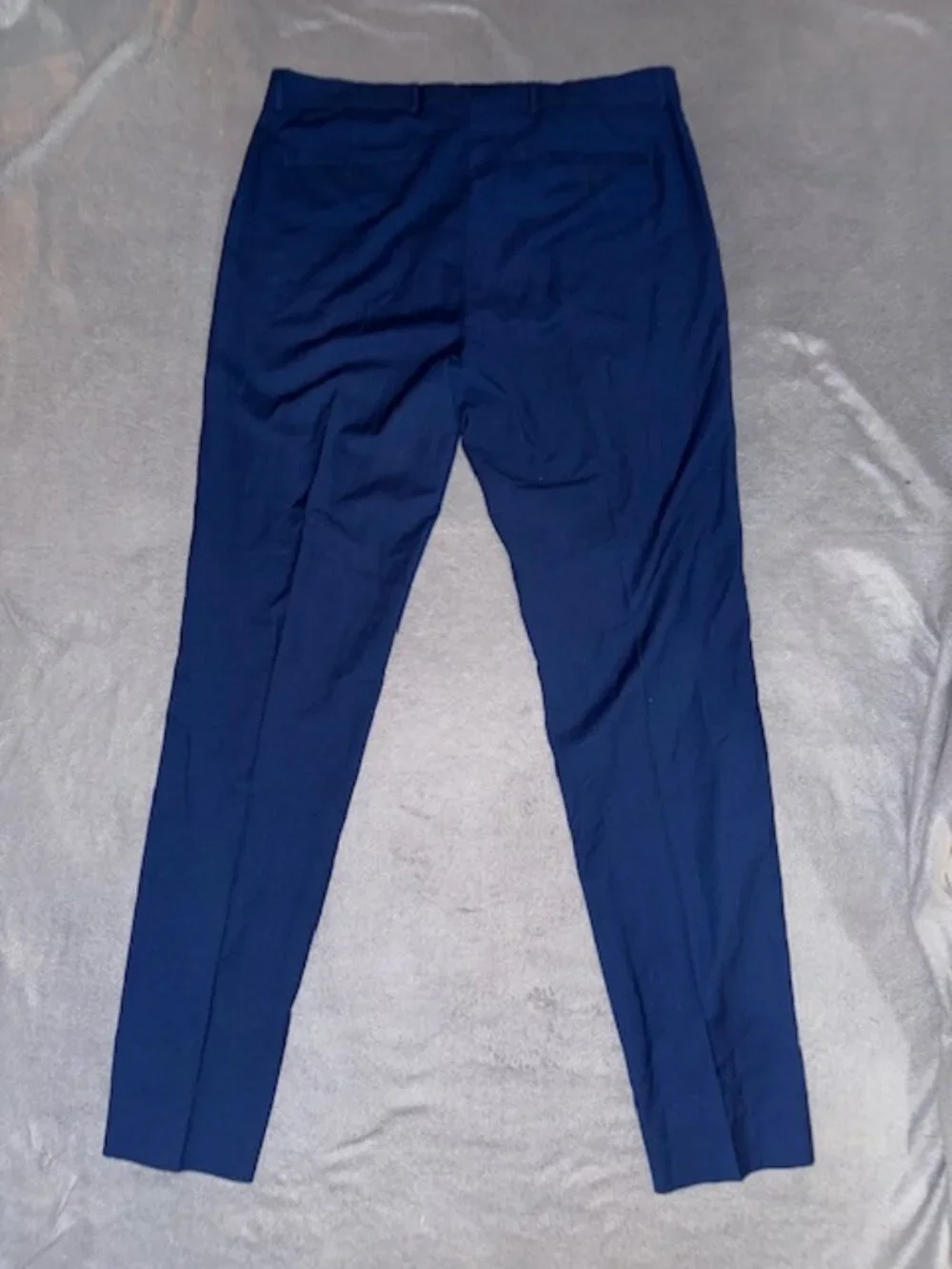 Kenneth Cole Reaction Techni‑Cole Pants Men 42L 35W Blue Slim Stretch Dress